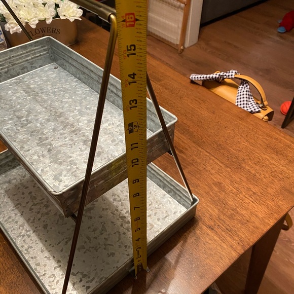Galvanized 2 Tiered Tray - Picture 9 of 9